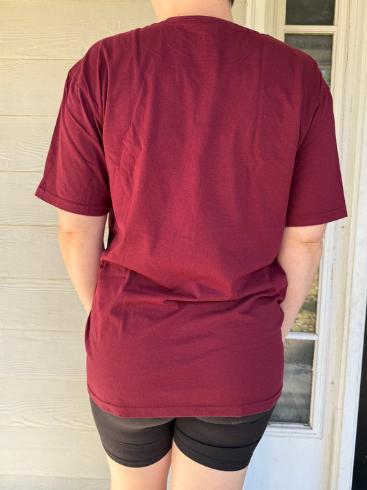 Moth Moon Maroon Tee