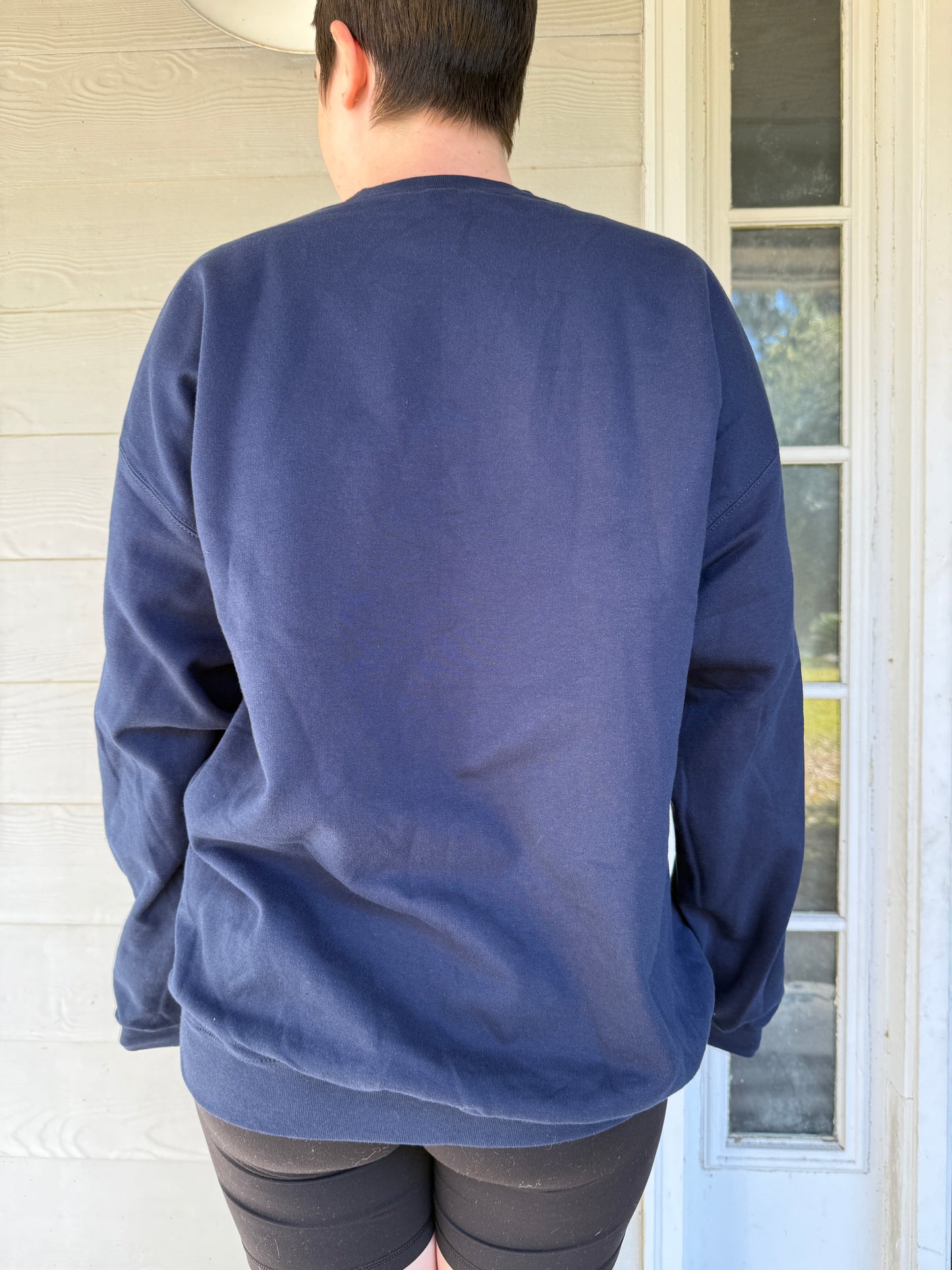 Sea Turtle Coastal Christmas Navy Blue Sweateshirt