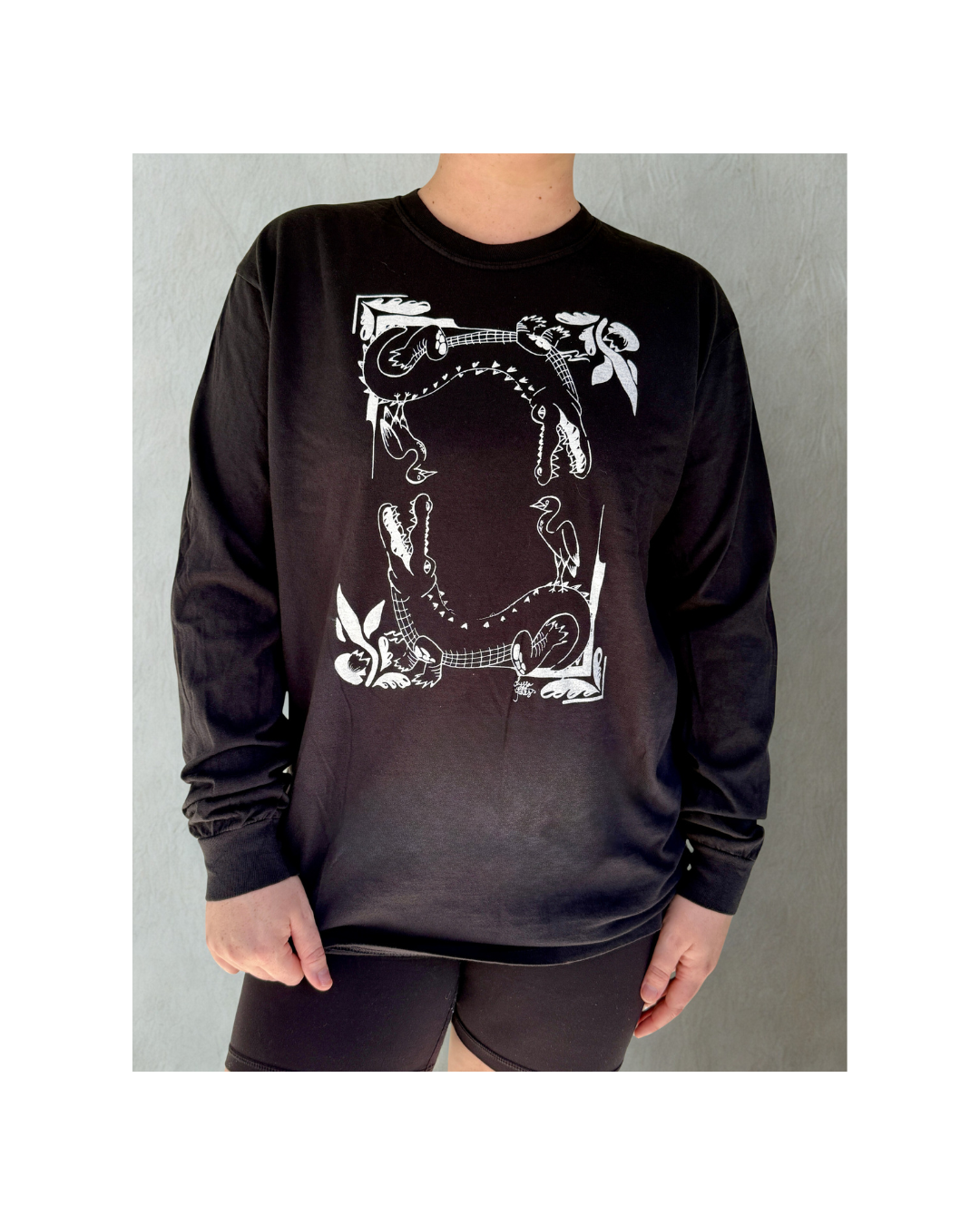 Alligators Chasing Cranes Long Sleeve Tee