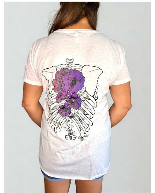 Floral Spine Skele Tee