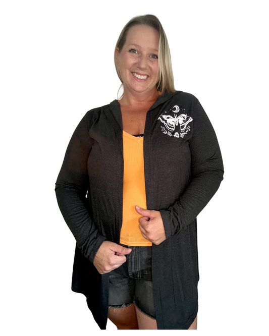 Moth Hooded Tri Cardigan