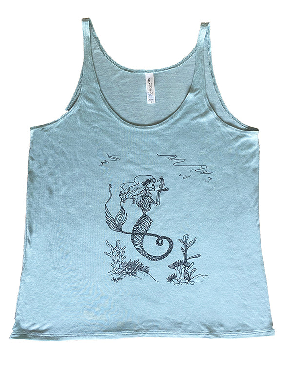 Skele Mermaid Slouchy Tank