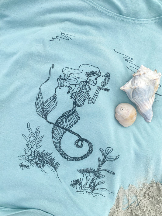 Skele Mermaid Slouchy Tank