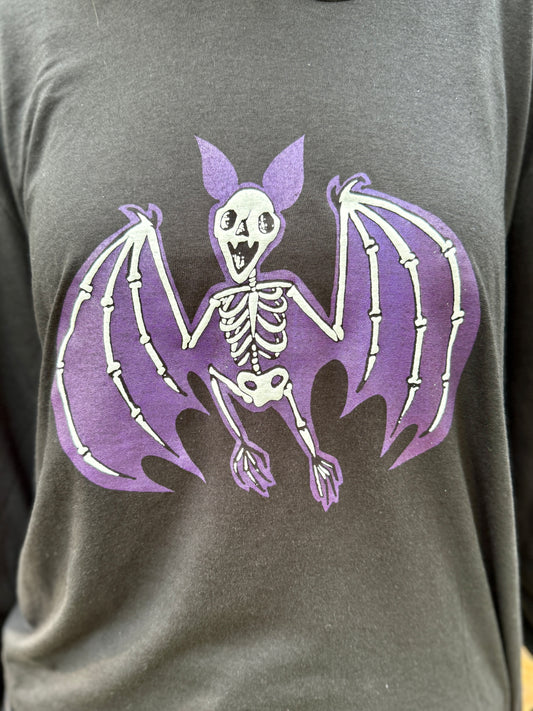 Skele Bat Long Sleeve Hooded Tee