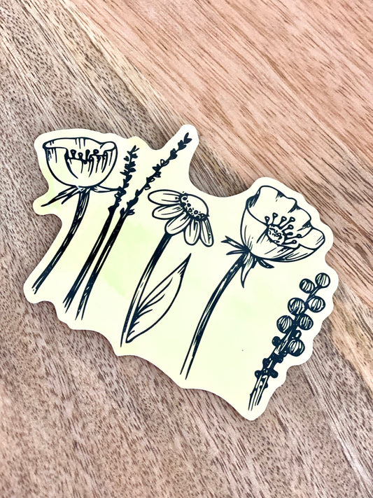 Wildflower Window Cling