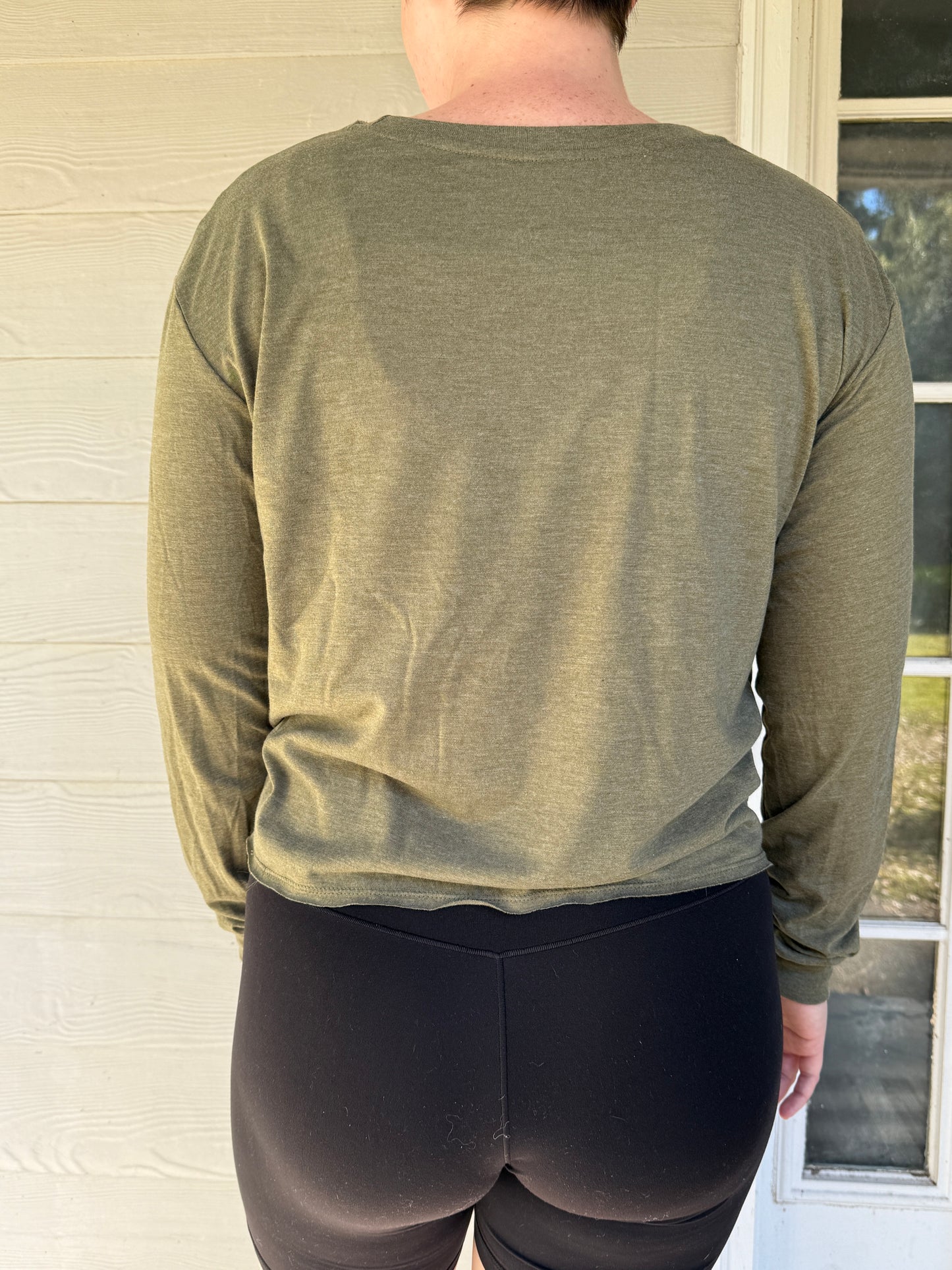 Sea Turtle Coastal Christmas Green Crop Top