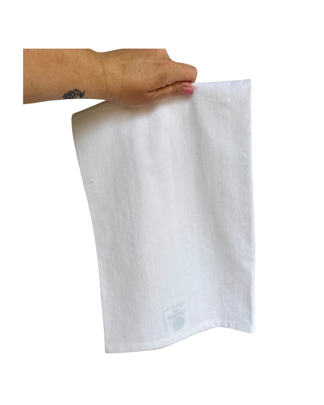 Pink Floral Flour sack Dish Towel