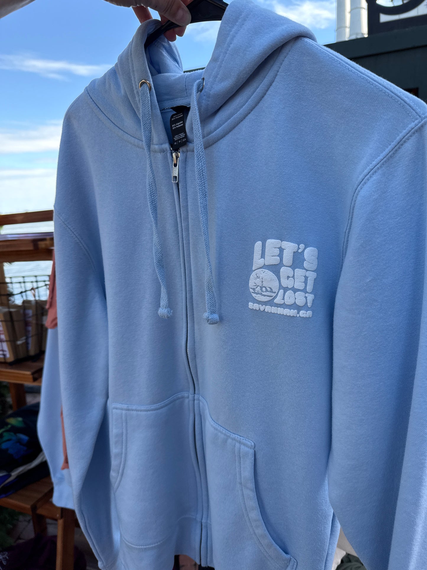 Let’s Get Lost zip up hoodie