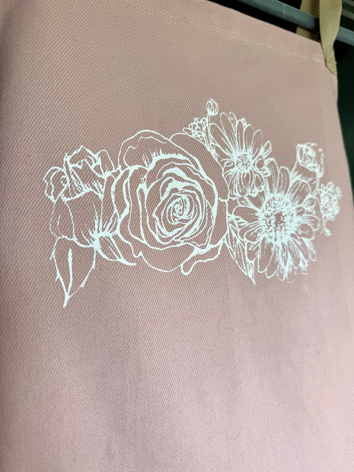 Pink Flower Apron