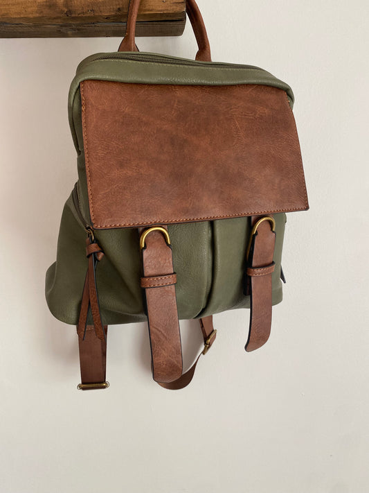 Olive Satchel Backpack