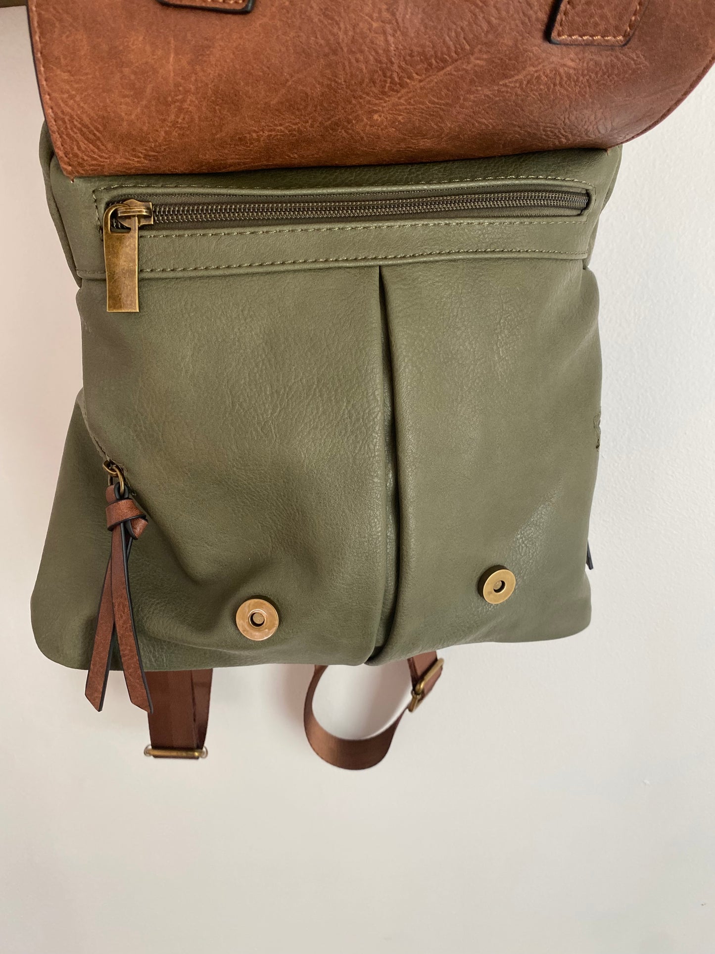 Olive Satchel Backpack