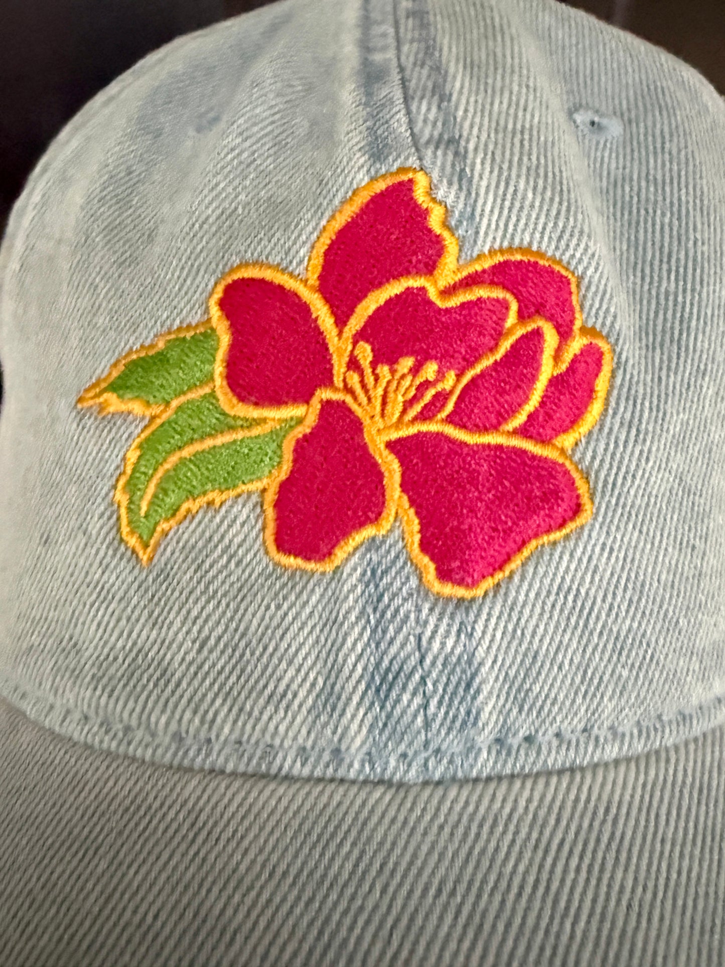 Camellia Denim Hat