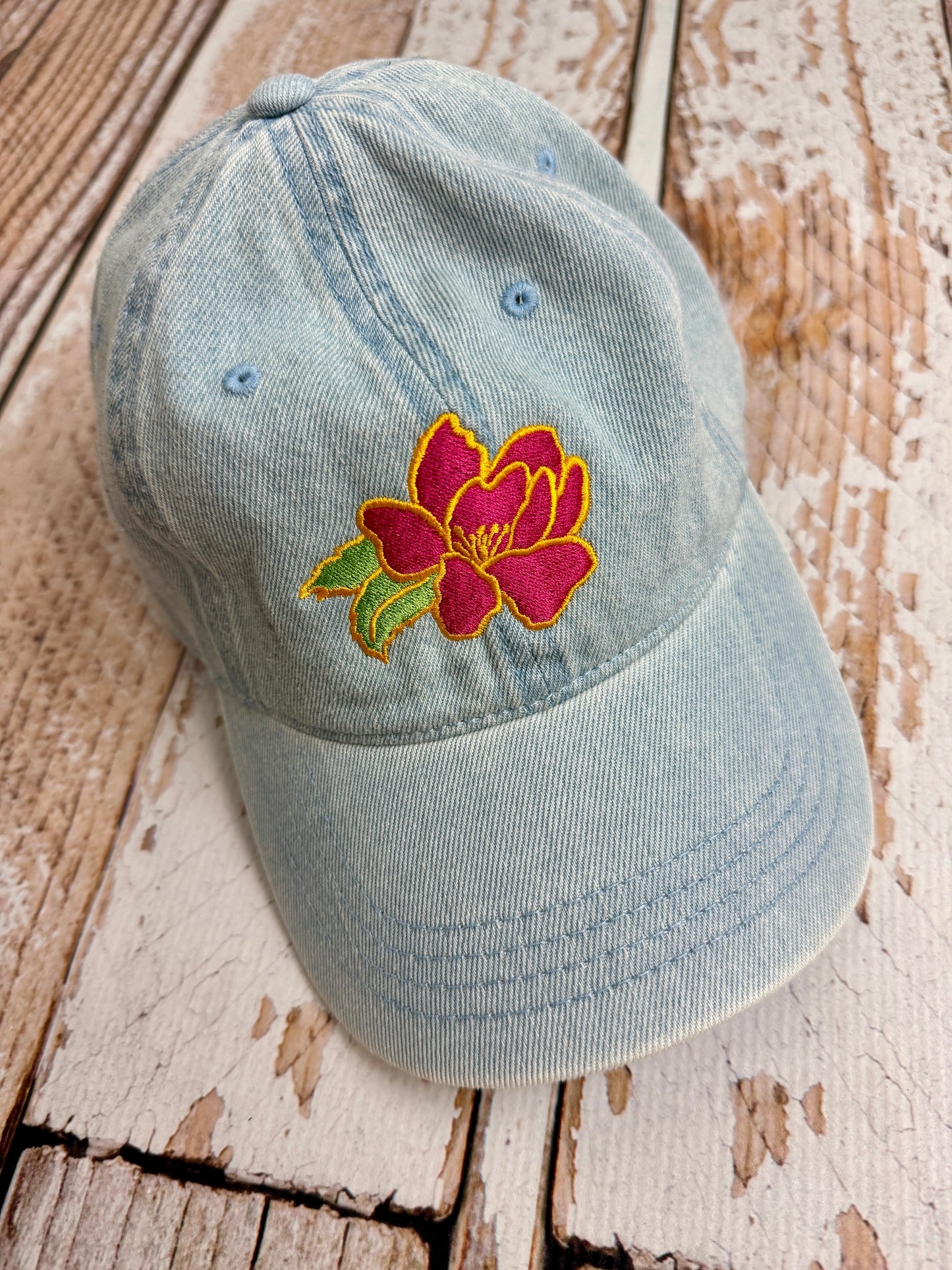 Camellia Denim Hat