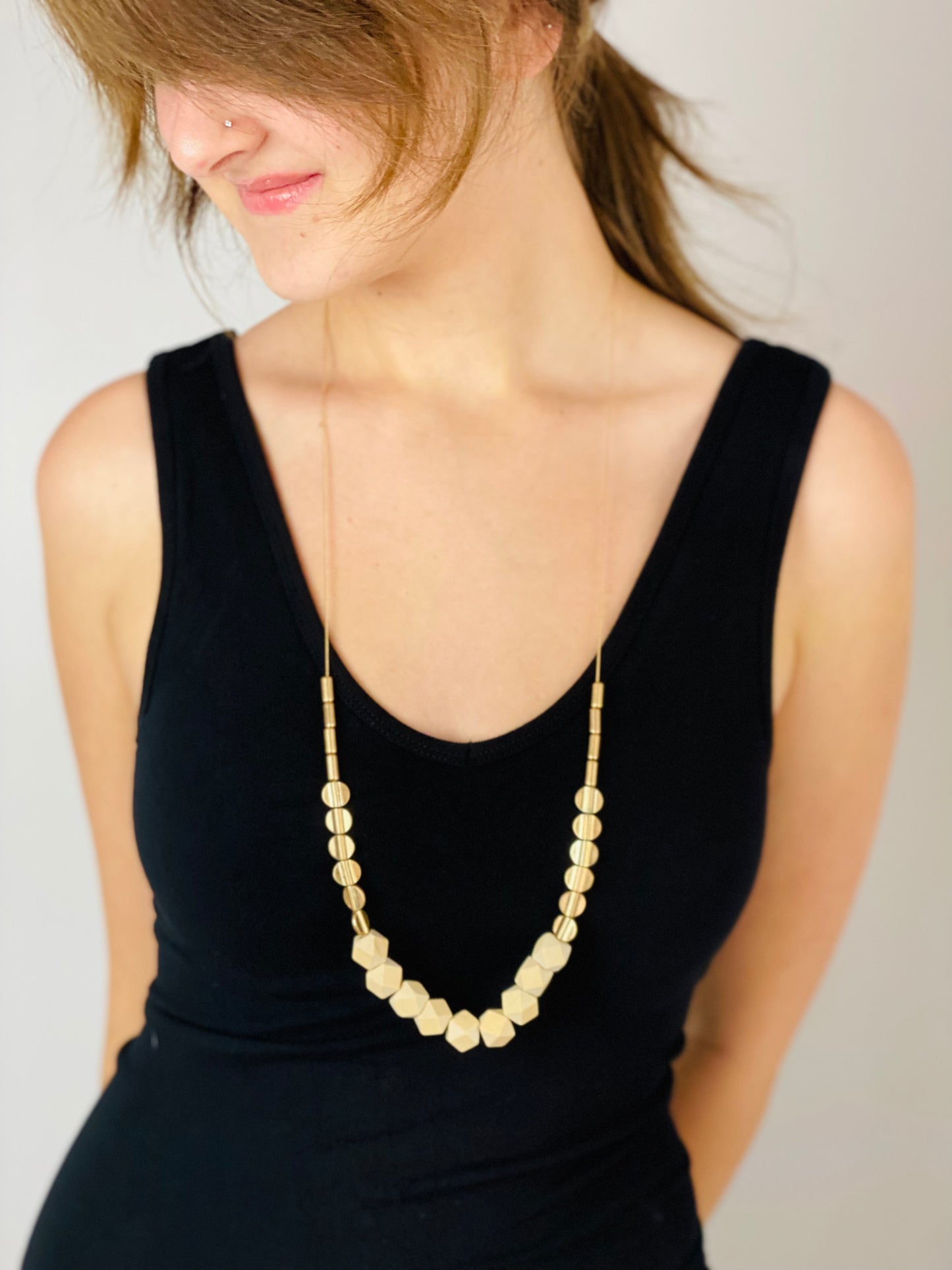 Golden Timber Strand Necklace