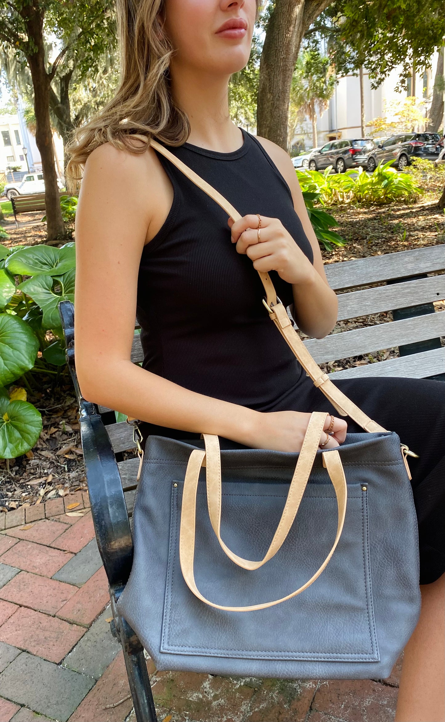 Addison Vegan Leather Tote Bag