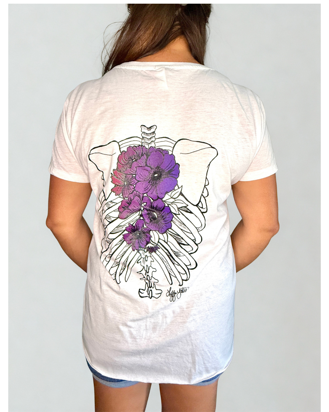 Floral Spine Skele Tee