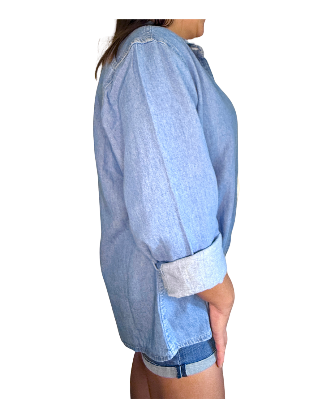 Floral Spine Skele Denim Long Sleeve