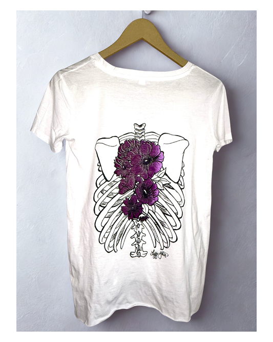 Floral Spine Skele Tee