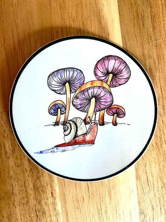 Snaily Mushroom Sticker