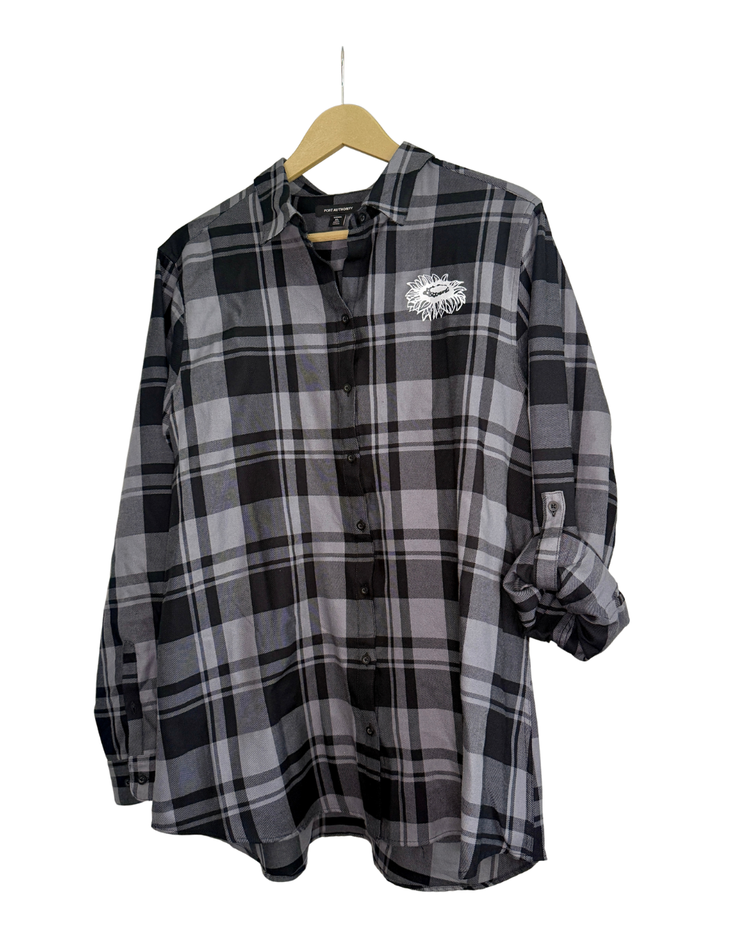 Skele Sunflower Bouquet Plaid Long Sleeve