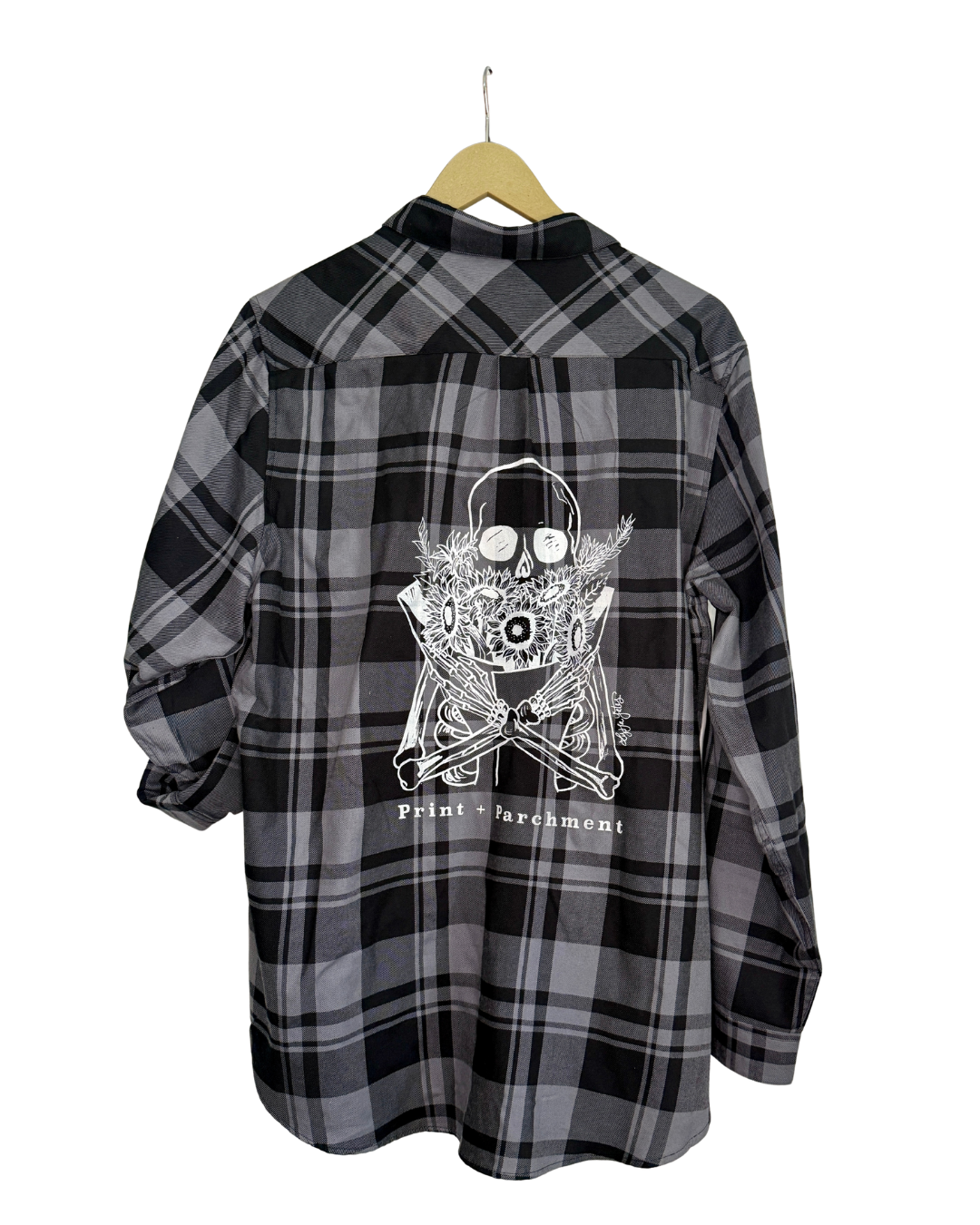 Skele Sunflower Bouquet Plaid Long Sleeve