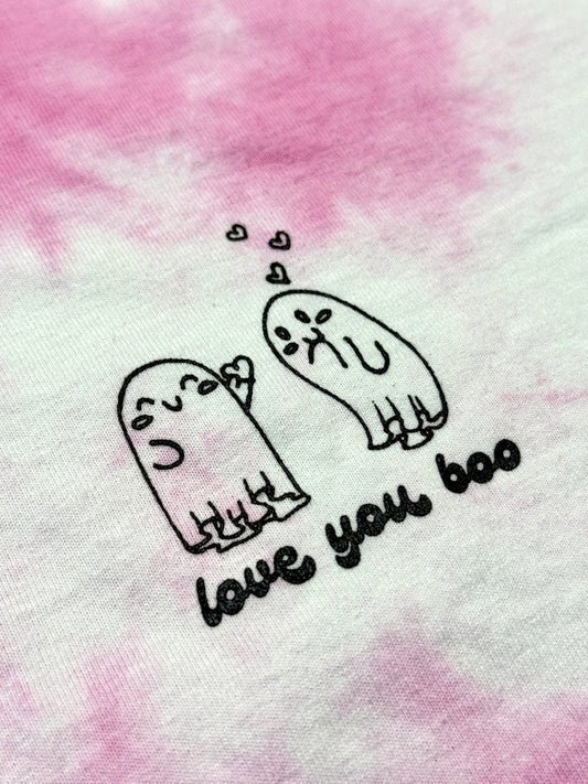 Love You Boo Ghost Pink Tee
