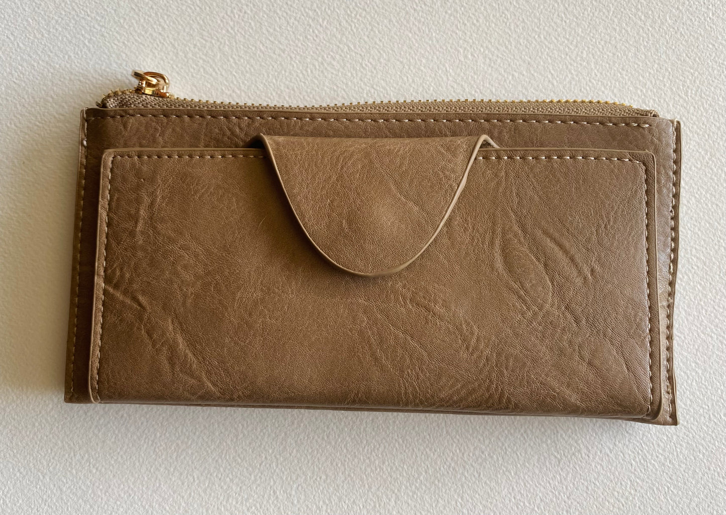 Wallet with Snap Closure and Zip Change Pocket