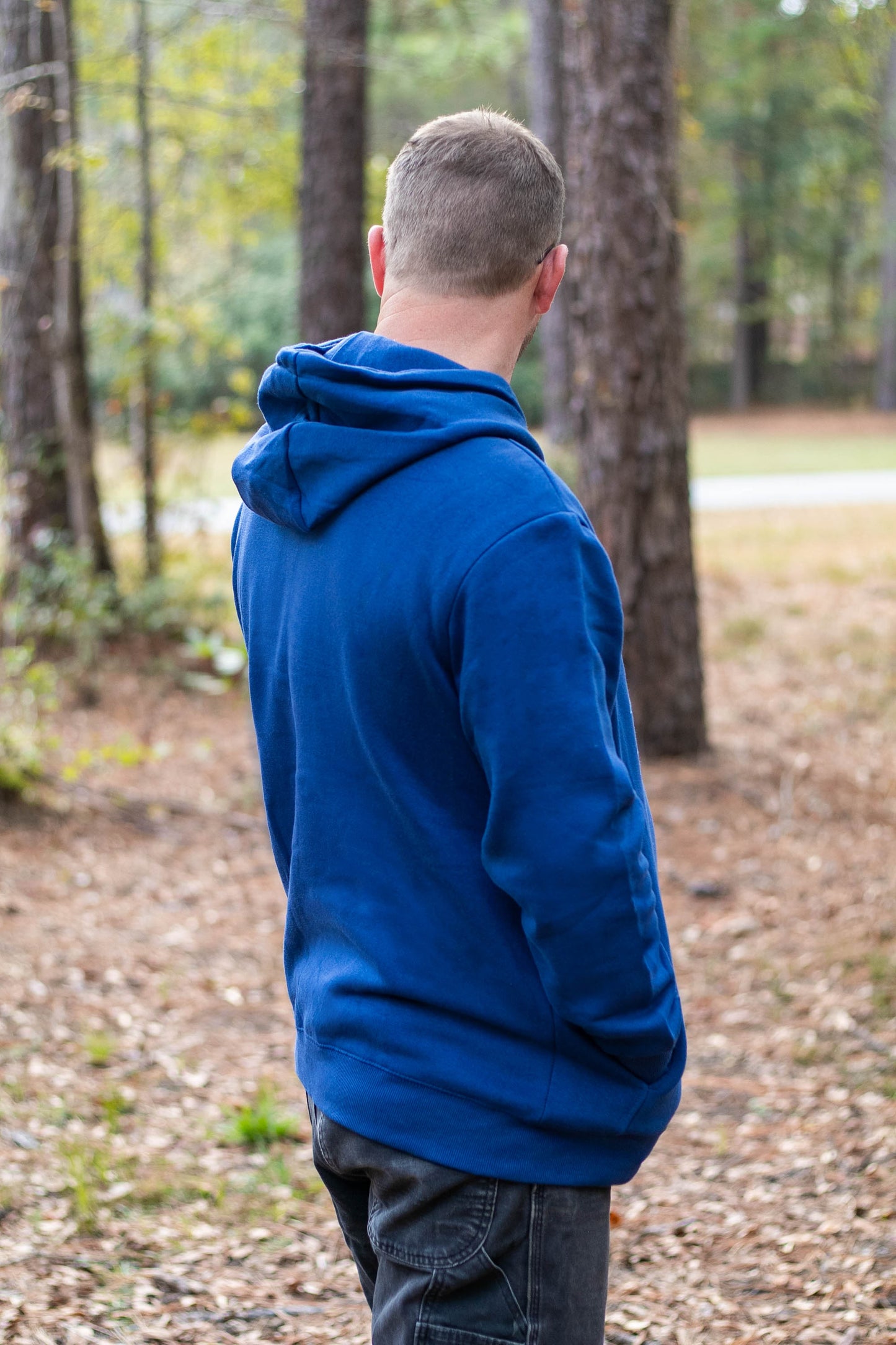 Blue Snowy Forest Hoodie Sweater