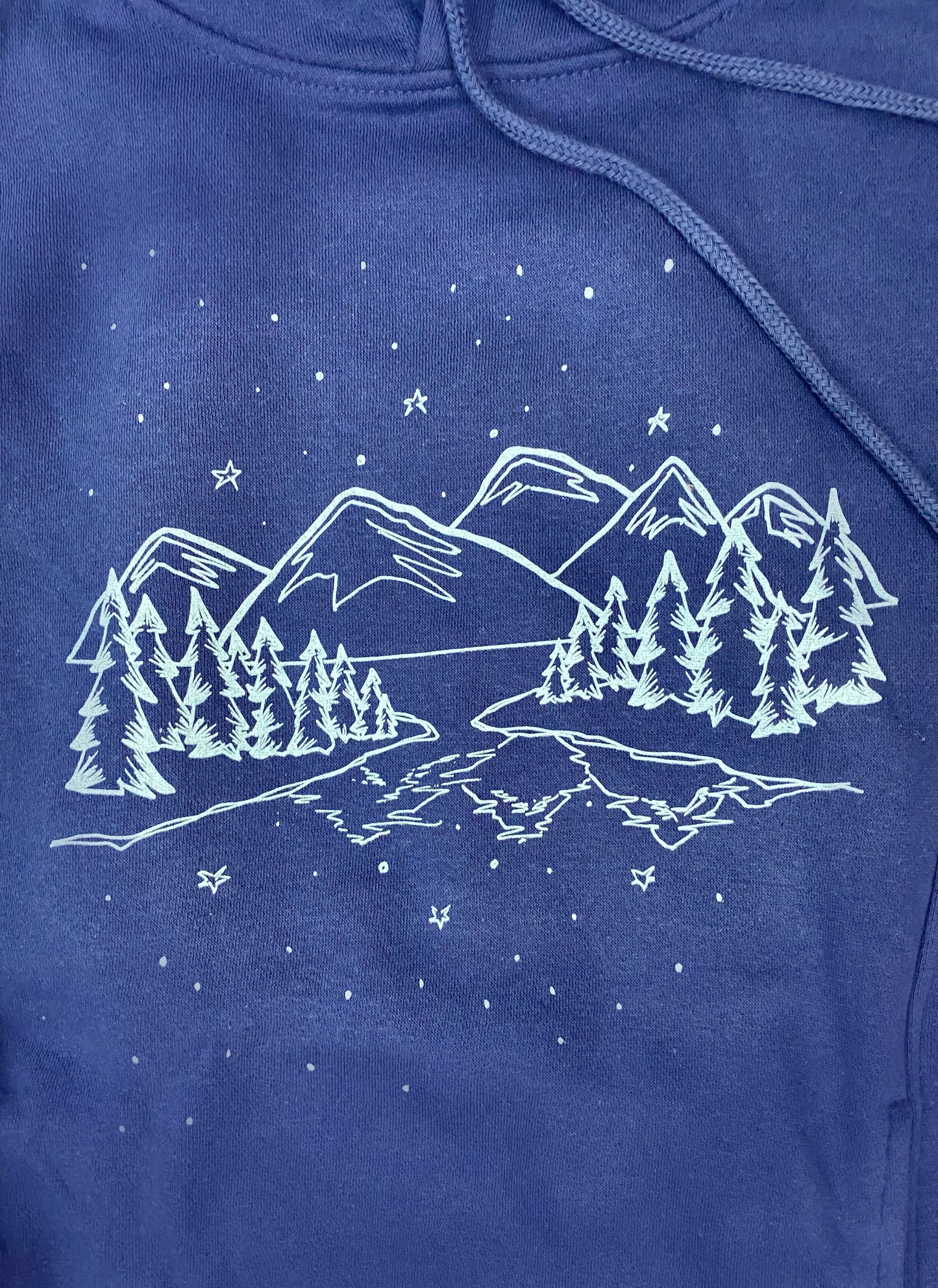 Blue Snowy Forest Hoodie Sweater