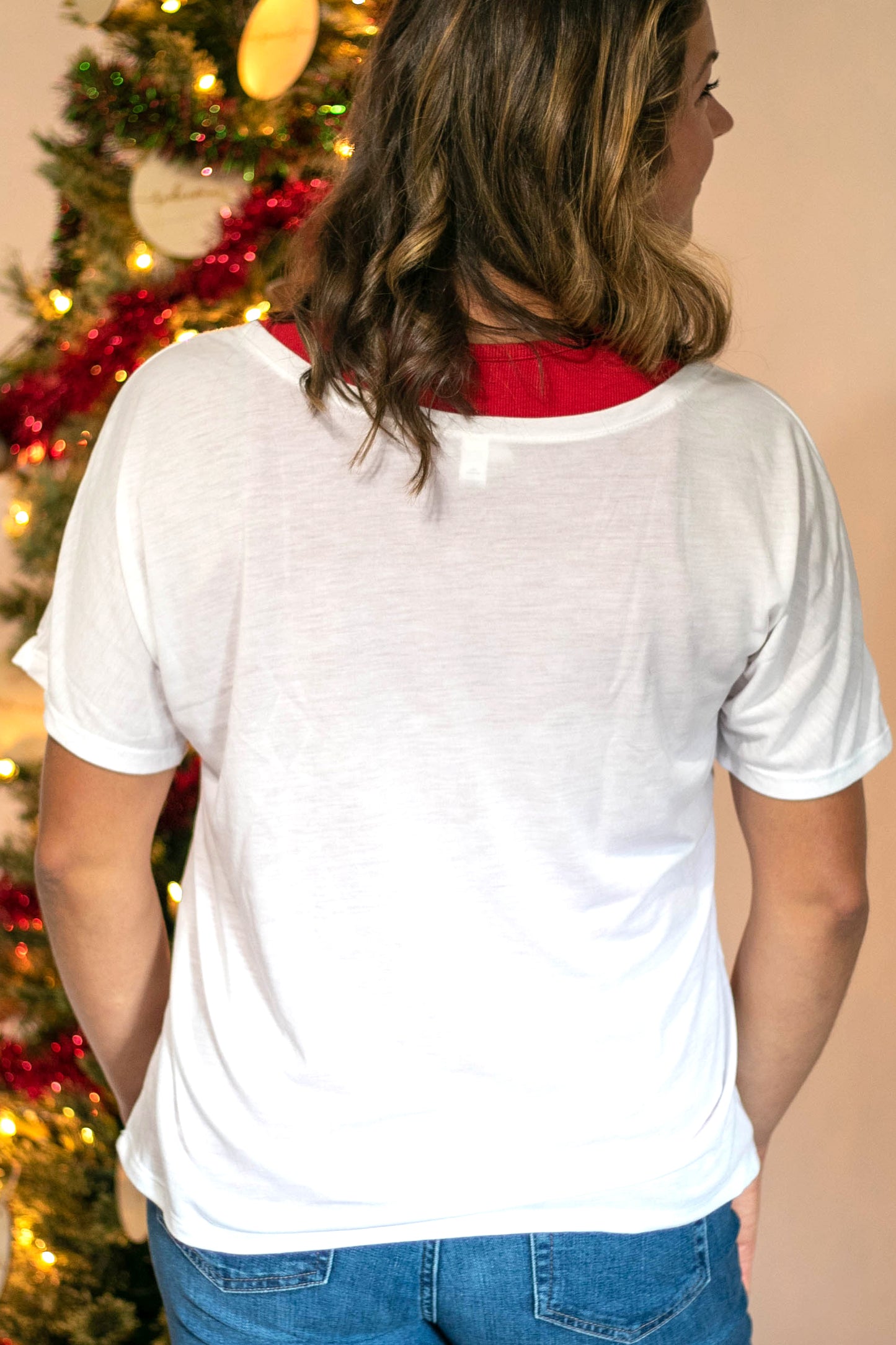 Candy Cane Heart Slouchy Tee