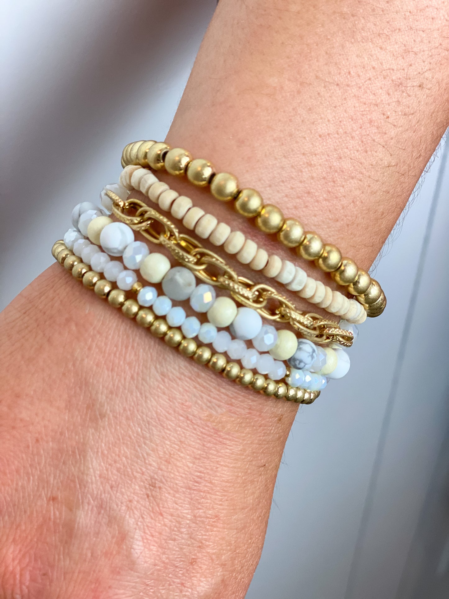 White/Gold Bracelet Bunch