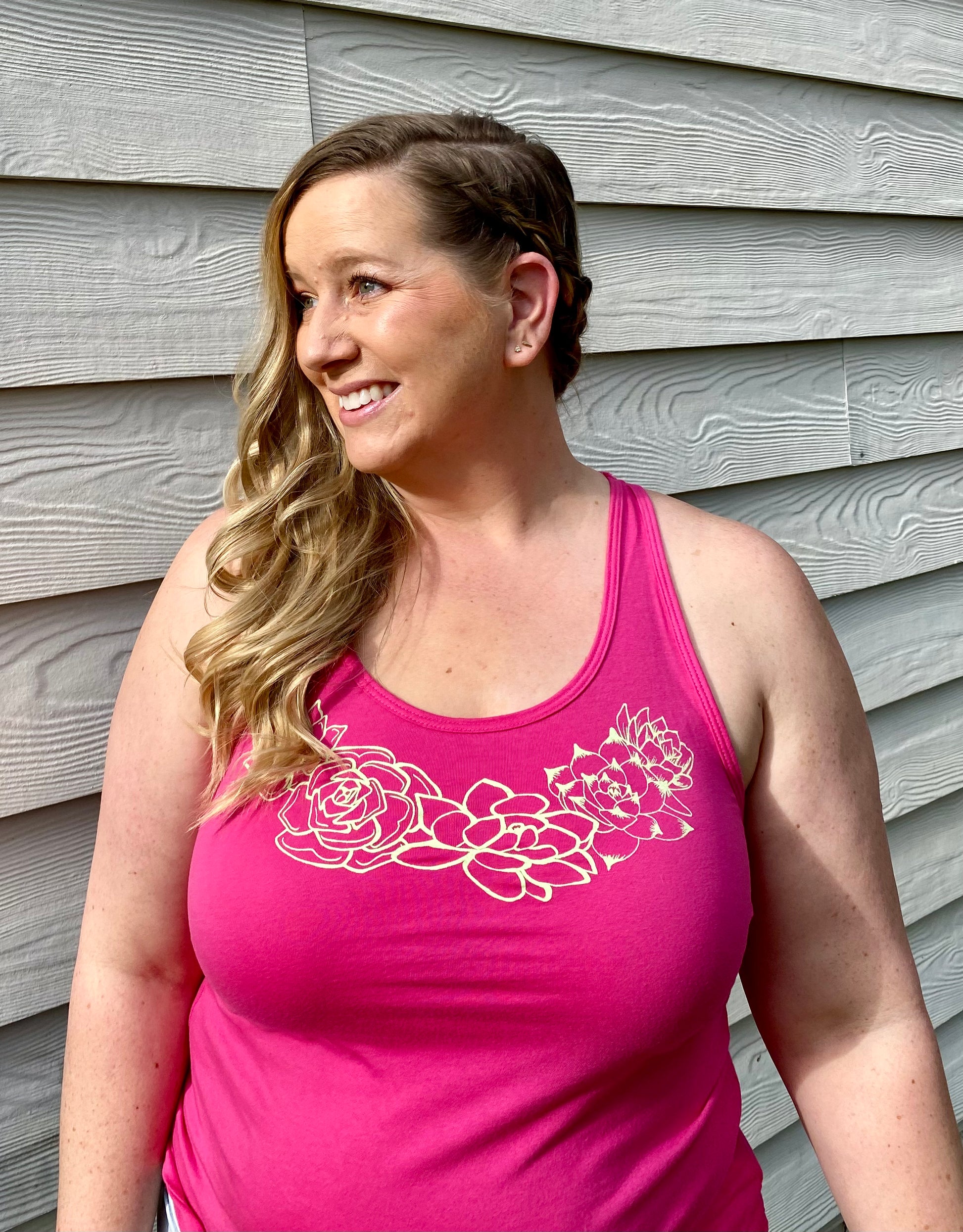 succulent tank top Succulent Pink Tank Top – printandparchment