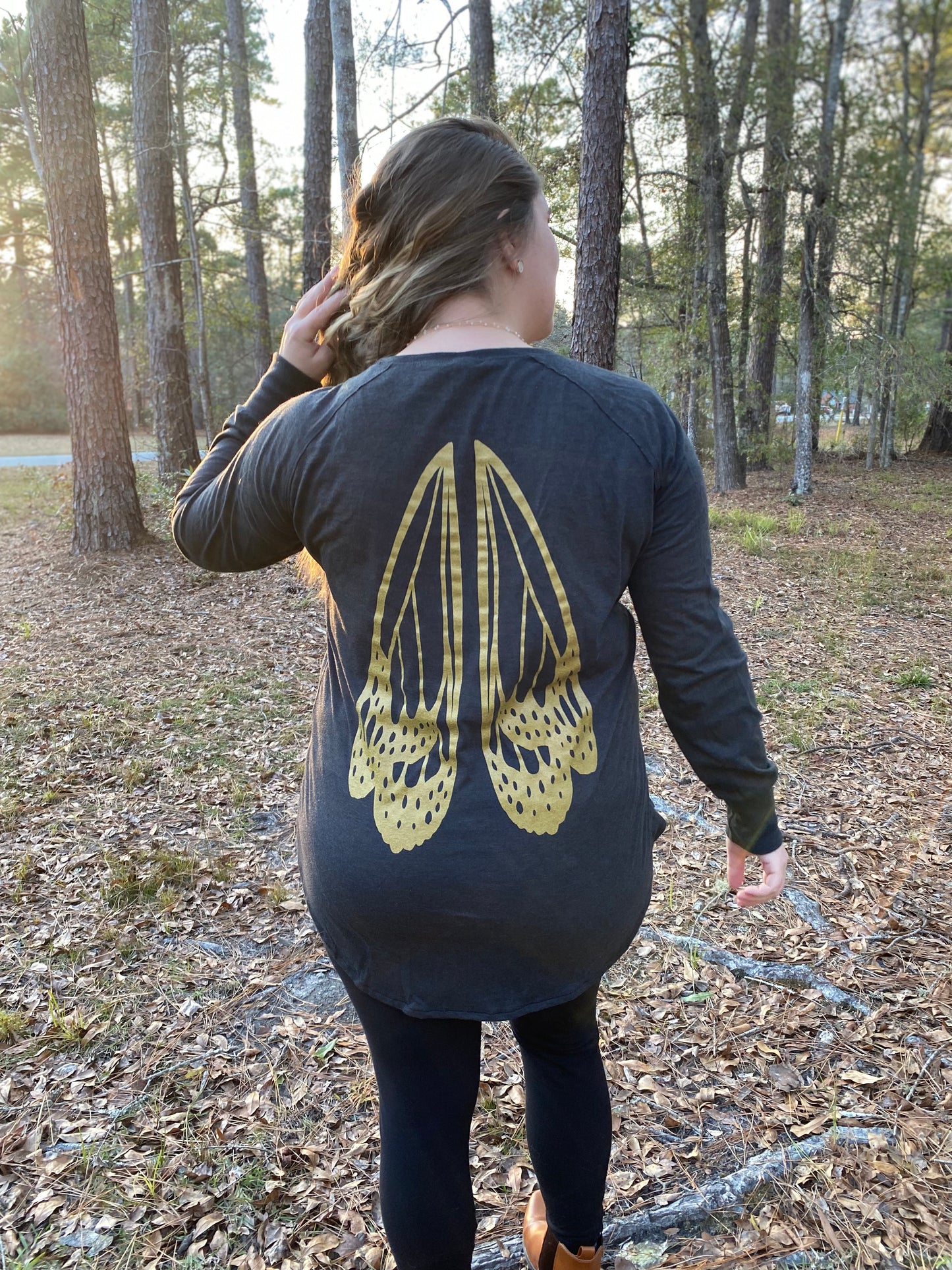 Butterfly Back Wing Long Sleeve Tee