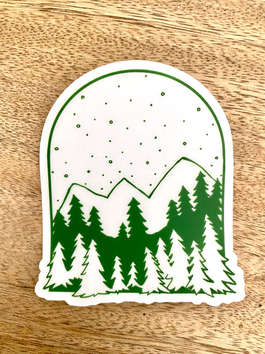 Snowy Forest Sticker