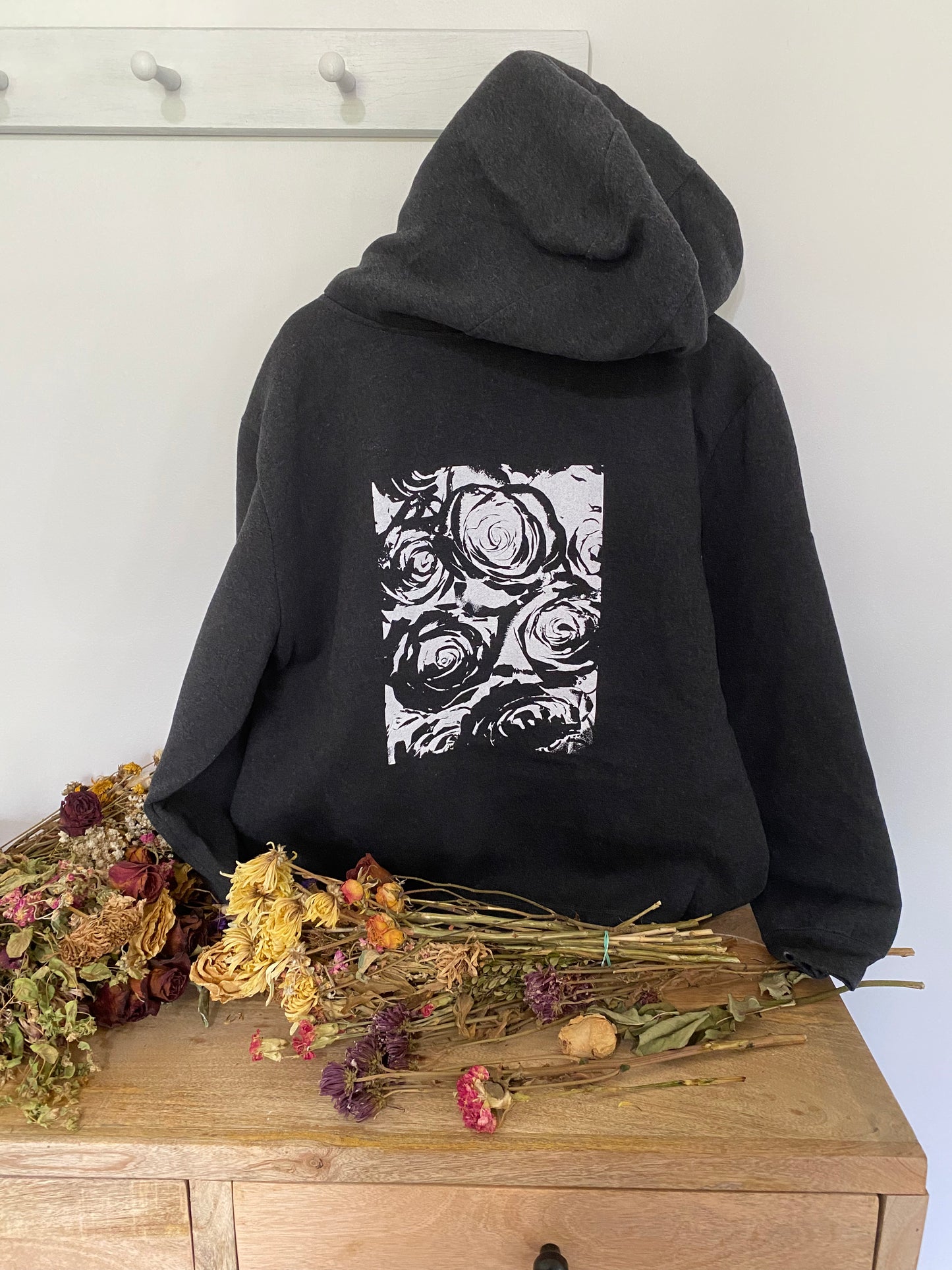 Inverse Rose Hoodie Sweater